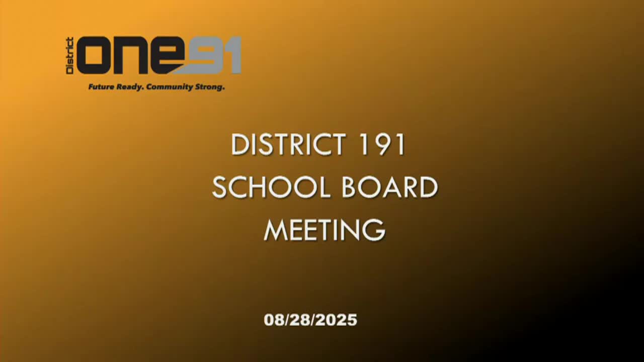 ISD 191 School Board - 8/28/25